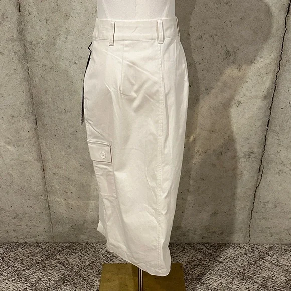 NWT Future Collective Cargo Midi Skirt | Minimalist Utility | Neutral | Size 6 - Picture 6 of 6